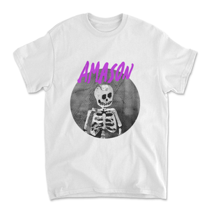 T-shirt Skelett vit