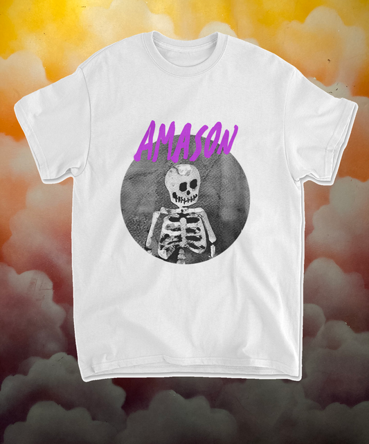 T-shirt Skelett vit